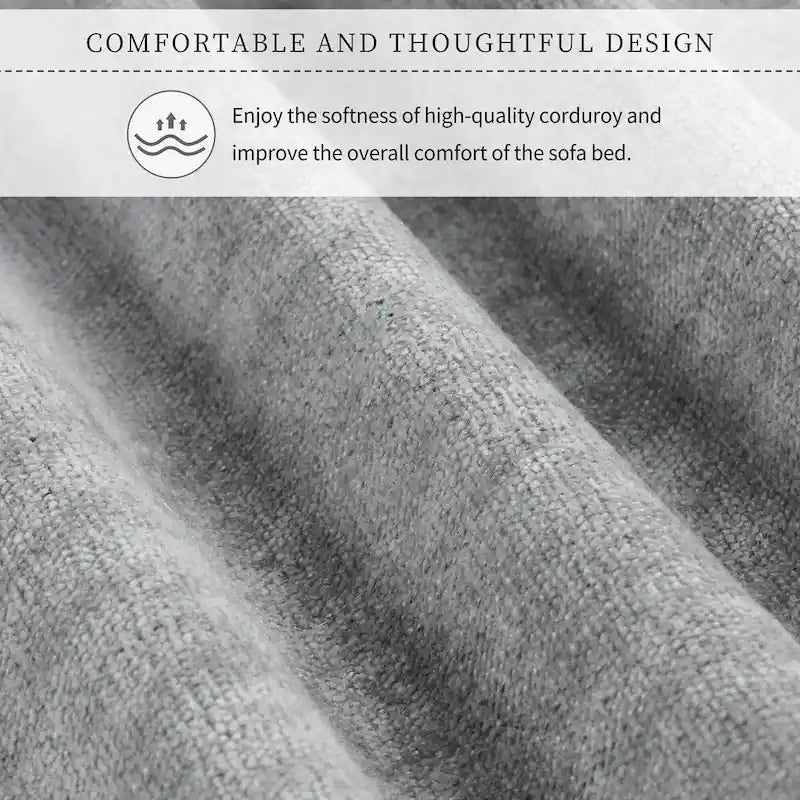 Canapé-lit convertible beige/gris – 2 places