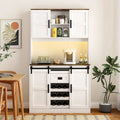 Meuble de bar coulissant en porte de grange, style rustique, pour 1 personne