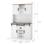 Meuble de bar coulissant en porte de grange, style rustique, pour 1 personne
