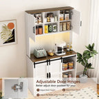 Meuble de bar coulissant en porte de grange, style rustique, pour 1 personne