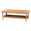 Table basse en rotin et bois, miel, rectangulaire, 1 personne