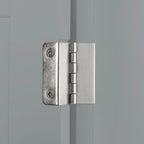 Meuble de rangement gris à 2 portes avec tiroir et étagère réglable, 1 personne