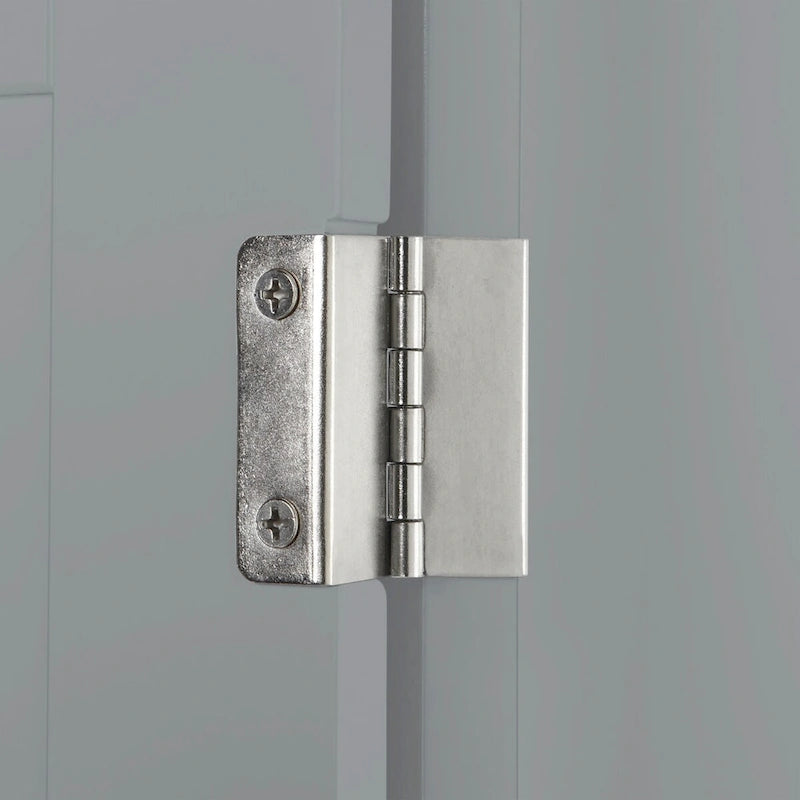 Meuble de rangement gris à 2 portes avec tiroir et étagère réglable, 1 personne