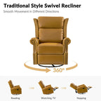 Fauteuil inclinable, pivotant et coulissant traditionnel en cuir véritable, coloris bordeaux/sellier/camel/noir/expresso, lot de 2