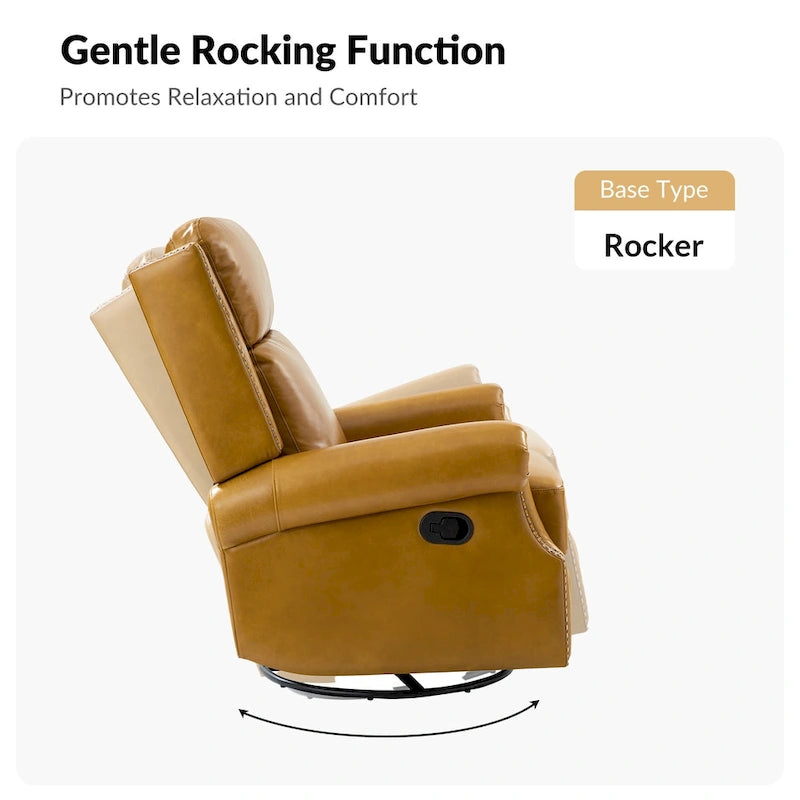 Fauteuil inclinable, pivotant et coulissant traditionnel en cuir véritable, coloris bordeaux/sellier/camel/noir/expresso, lot de 2