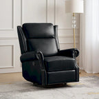 Fauteuil inclinable, pivotant et coulissant traditionnel en cuir véritable, coloris bordeaux/sellier/camel/noir/expresso, lot de 2