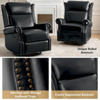 Fauteuil inclinable, pivotant et coulissant traditionnel en cuir véritable, coloris bordeaux/sellier/camel/noir/expresso, lot de 2