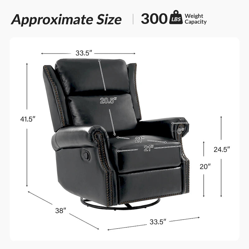 Fauteuil inclinable, pivotant et coulissant traditionnel en cuir véritable, coloris bordeaux/sellier/camel/noir/expresso, lot de 2