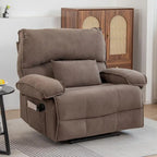 Fauteuil inclinable à dossier basculant marron/gris, une place
