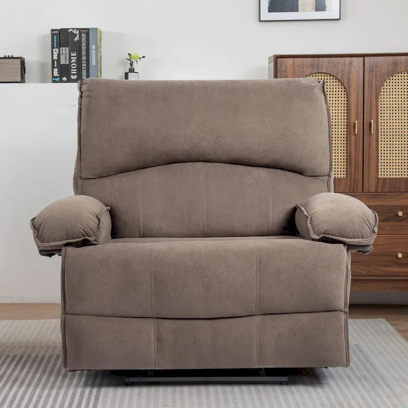 Fauteuil inclinable à dossier basculant marron/gris, une place