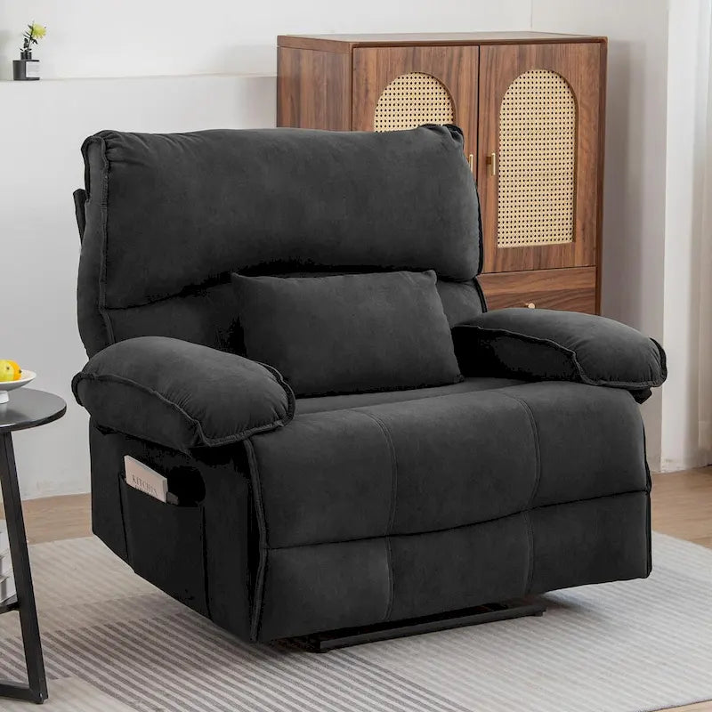 Fauteuil inclinable à dossier basculant marron/gris, une place