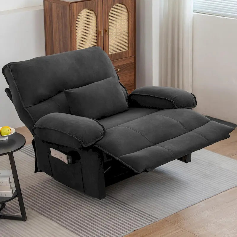 Fauteuil inclinable à dossier basculant marron/gris, une place