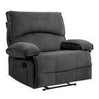 Fauteuil inclinable à dossier basculant marron/gris, une place
