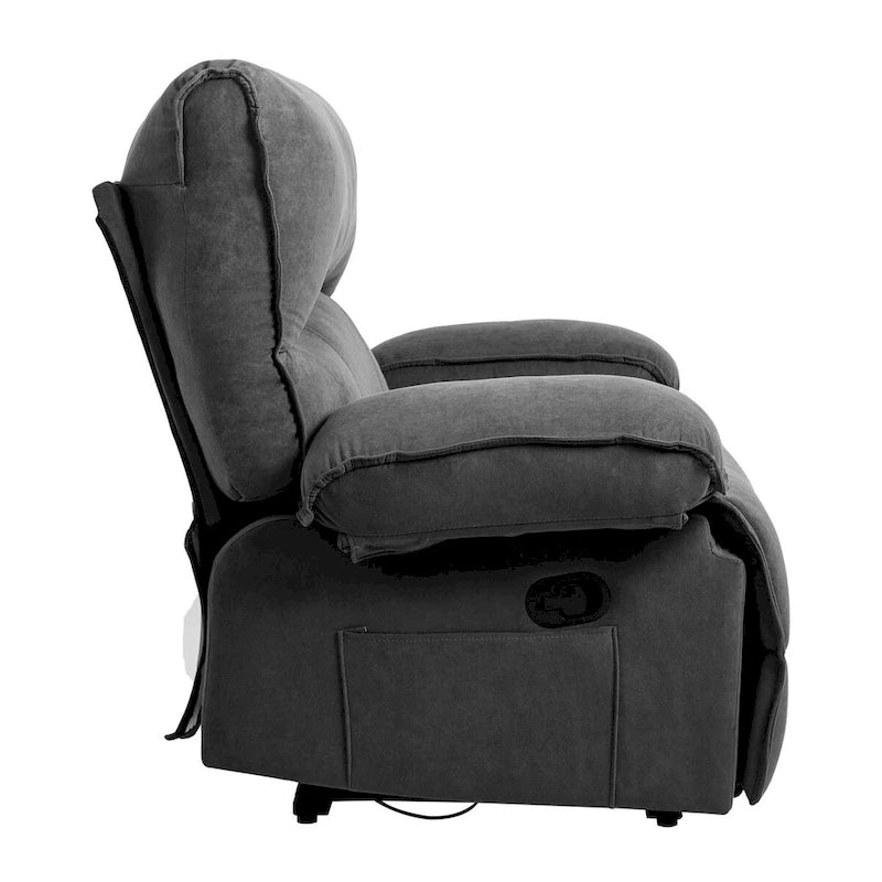 Fauteuil inclinable à dossier basculant marron/gris, une place