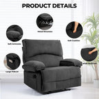 Fauteuil inclinable à dossier basculant marron/gris, une place