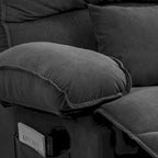 Fauteuil inclinable à dossier basculant marron/gris, une place