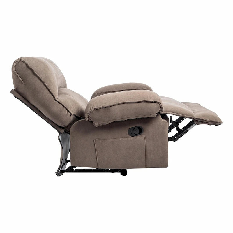 Fauteuil inclinable à dossier basculant marron/gris, une place