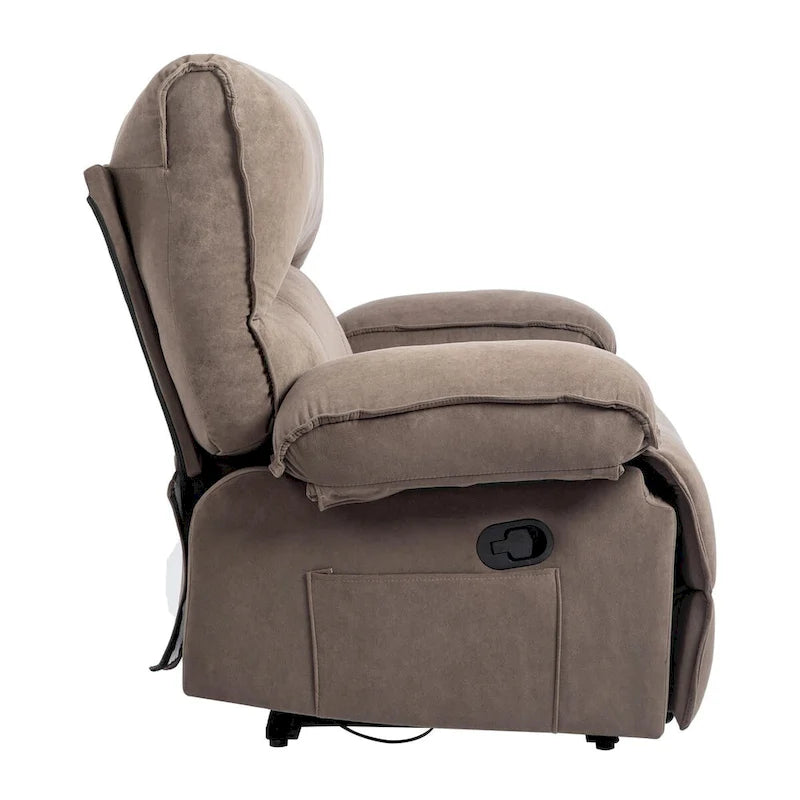 Fauteuil inclinable à dossier basculant marron/gris, une place