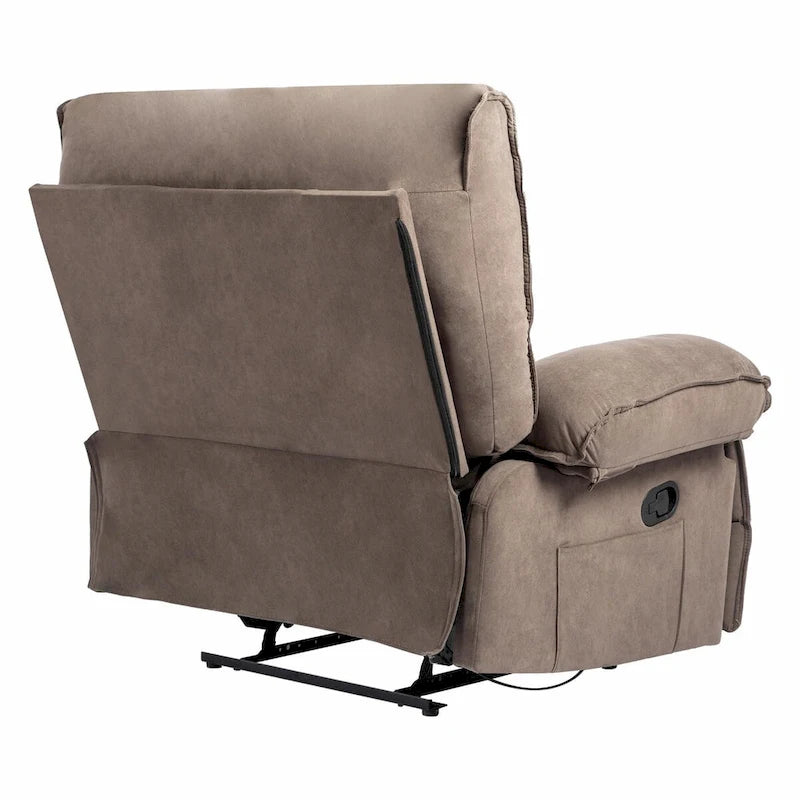 Fauteuil inclinable à dossier basculant marron/gris, une place