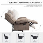 Fauteuil inclinable à dossier basculant marron/gris, une place