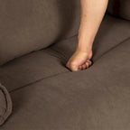Fauteuil inclinable à dossier basculant marron/gris, une place