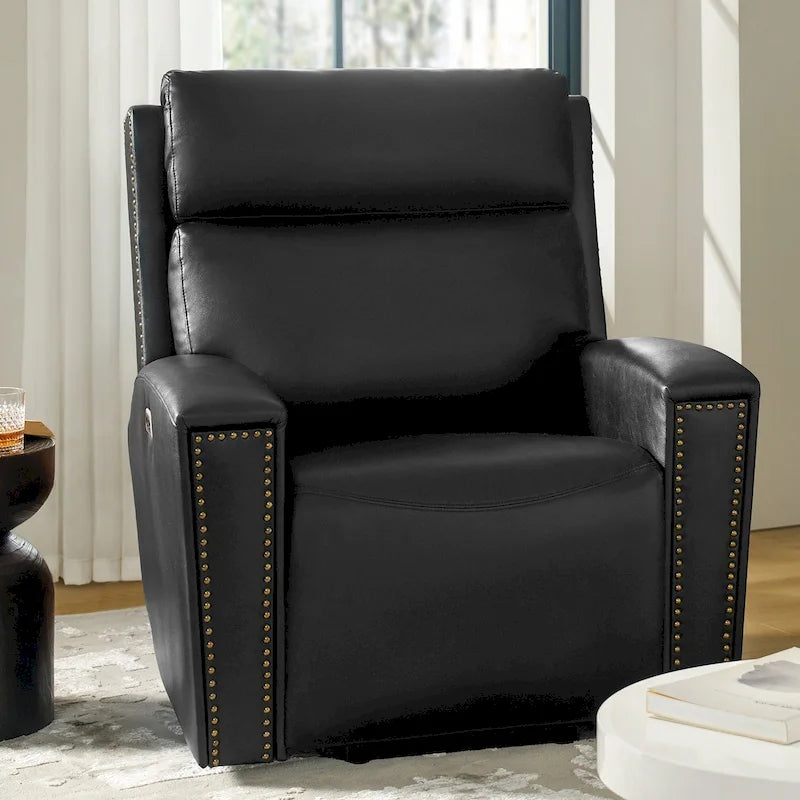 Fauteuil inclinable massant et chauffant électrique, noir/marron, pour 1 personne