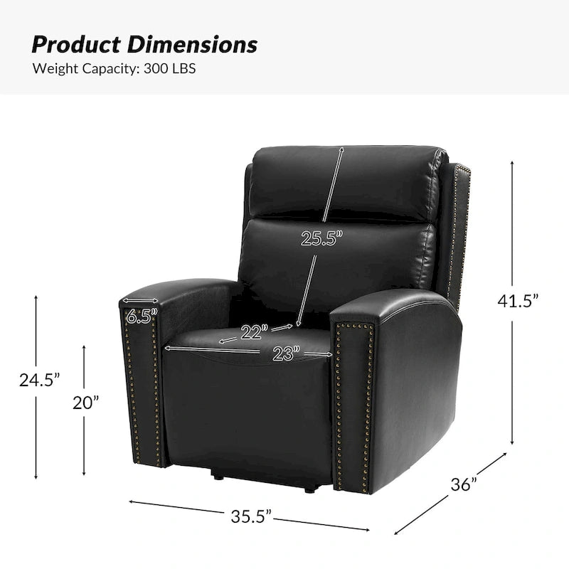 Fauteuil inclinable massant et chauffant électrique, noir/marron, pour 1 personne