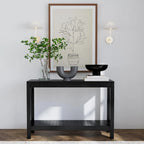 Petter Solid Wood Console Table with Shelf by East at Main